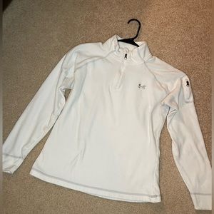 Women’s Medium White Under Armour Quarter Zip Fleece